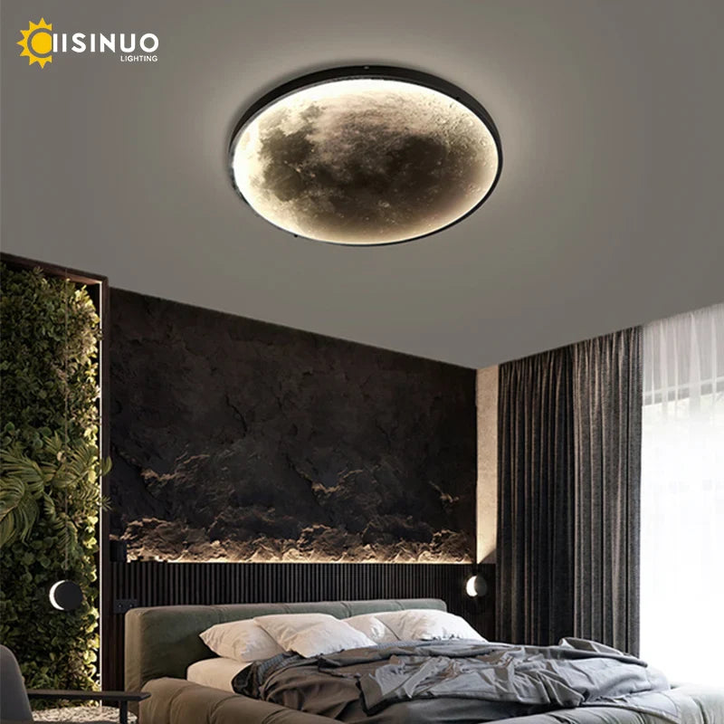 Afralia™ LED Moon Wall Lamp: Modern Indoor Lighting for Bedroom and Living Room Decor