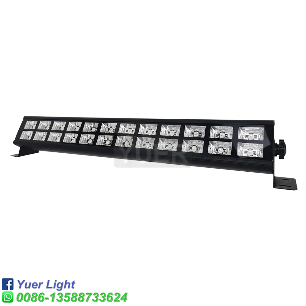 Afralia™ 24X3W LED UV Bar Stage Light for Club Disco Party, DMX512 Control