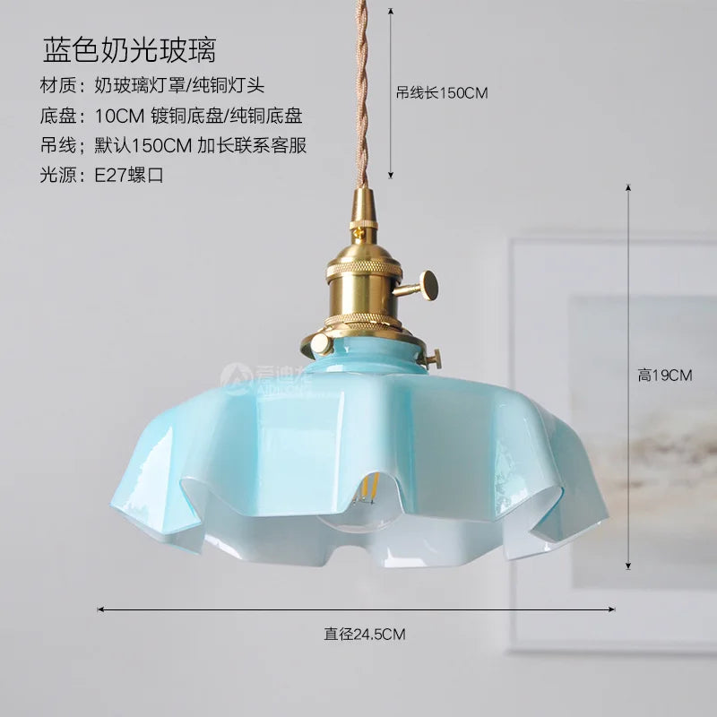 Afralia™ Glass Pendant Lights: Nordic Modern LED Hanging Lamp, 4 Colors, Switch, Dinning Living Room
