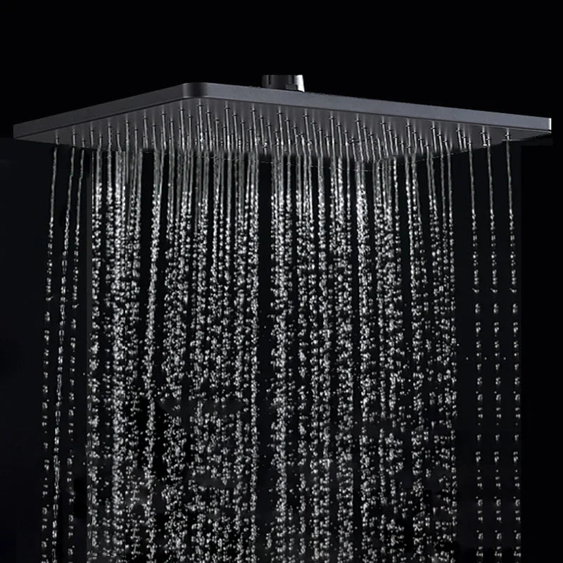 Afralia™ Wall Mounted Rainfall Shower Faucet Set with Bathtub Spout