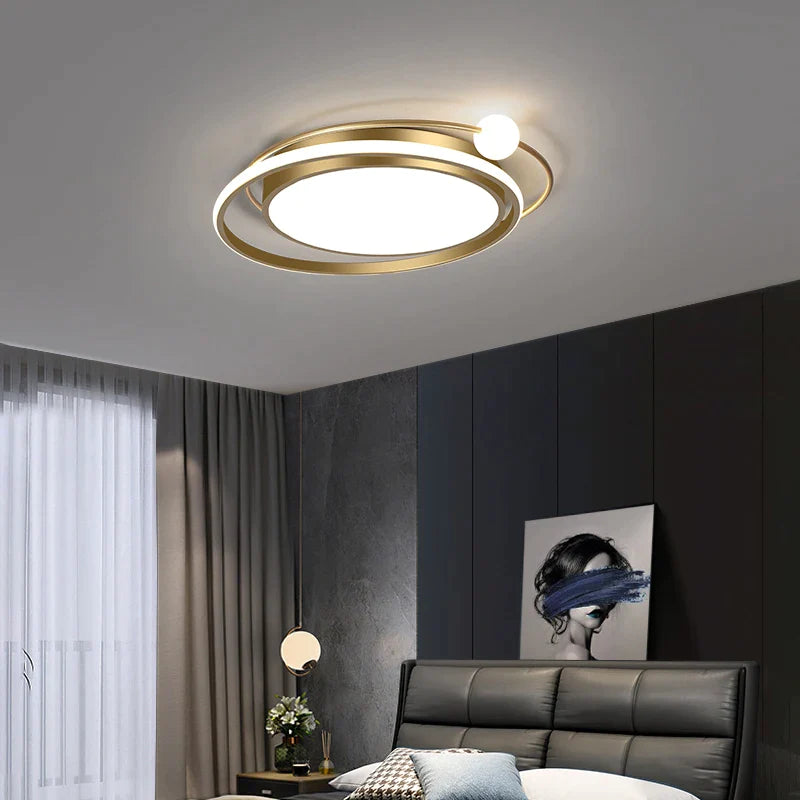 Afralia™ Square Ceiling Light for Bedroom Warm Creative Geometric Study Balcony