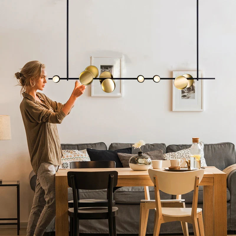 Afralia™ Nordic Chandelier Art Lighting Beauty Salon Creative Cilon Disc Luxury Wall Lamp