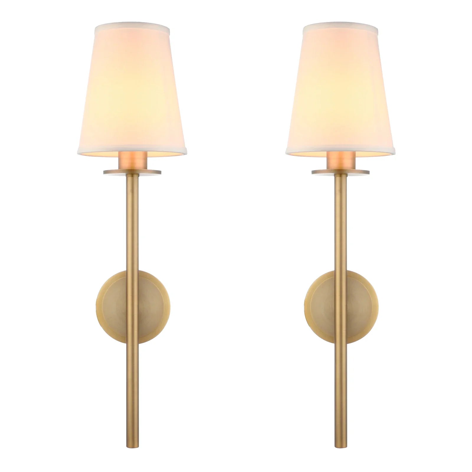 Afralia™ Flared White Shade Wall Sconce Set of 2