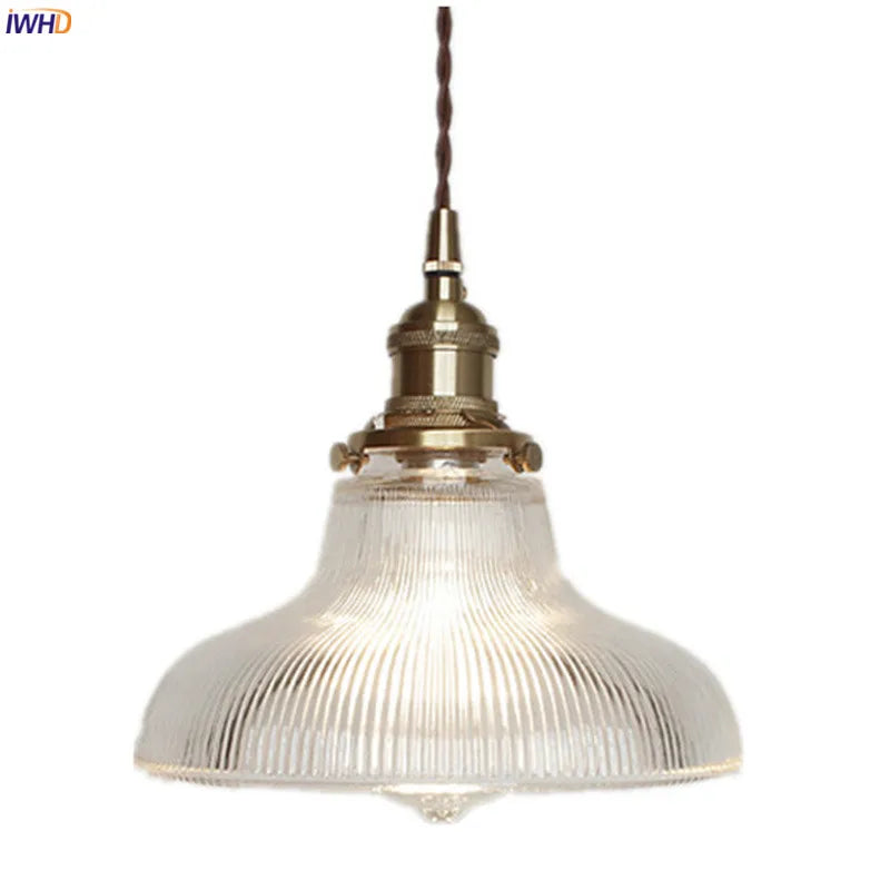 Afralia™ Glass Copper Pendant Light: Modern Nordic Style Hanging Lamp for Kitchen, Dining, and Living Room