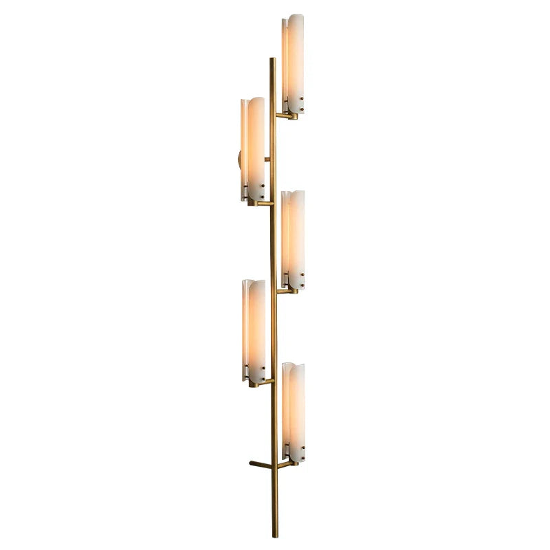 Afralia™ Copper Gold White LED Wall Sconce for Bedroom