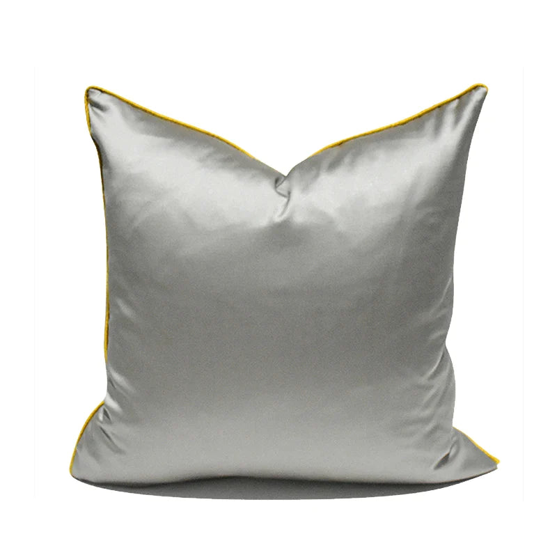 Afralia™ Geometric Pattern Cushion Cover Black Gray Gold Luxurious Throw Pillow