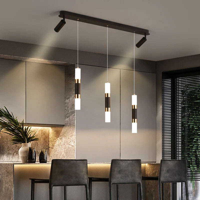 Afralia™ Modern LED Chandelier Spotlight for Dining & Living Room, Dimmable Nordic Chandelier