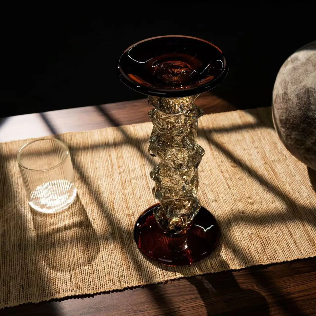 Afralia™ Glass Splicing Candelabrum for Wedding Table Home Decoration