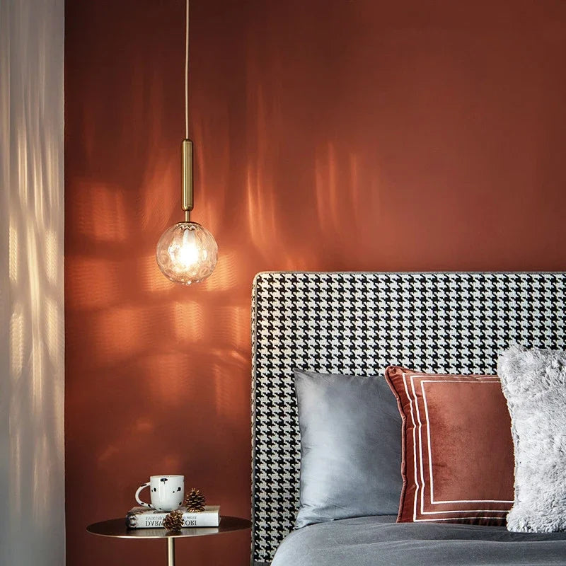 Afralia™ Modern Glass Ball Gold Chandelier Pendant Lamp: Illuminate Your Space in Luxury