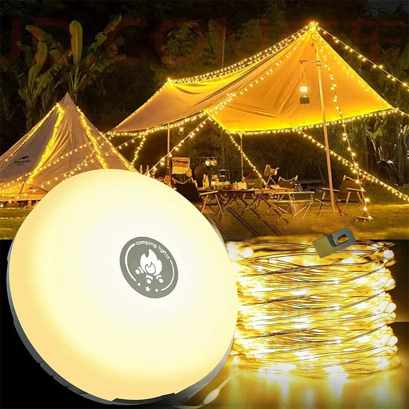 Afralia™ Camping Light Strip 10M Waterproof Outdoor Garden Tent Room Decor LED Light