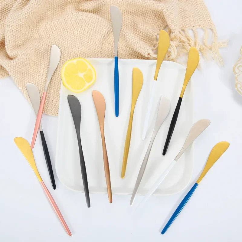Afralia™ Stainless Steel Butter Knife Cheese Spreader Cutlery Flatware Breakfast Bread Tool