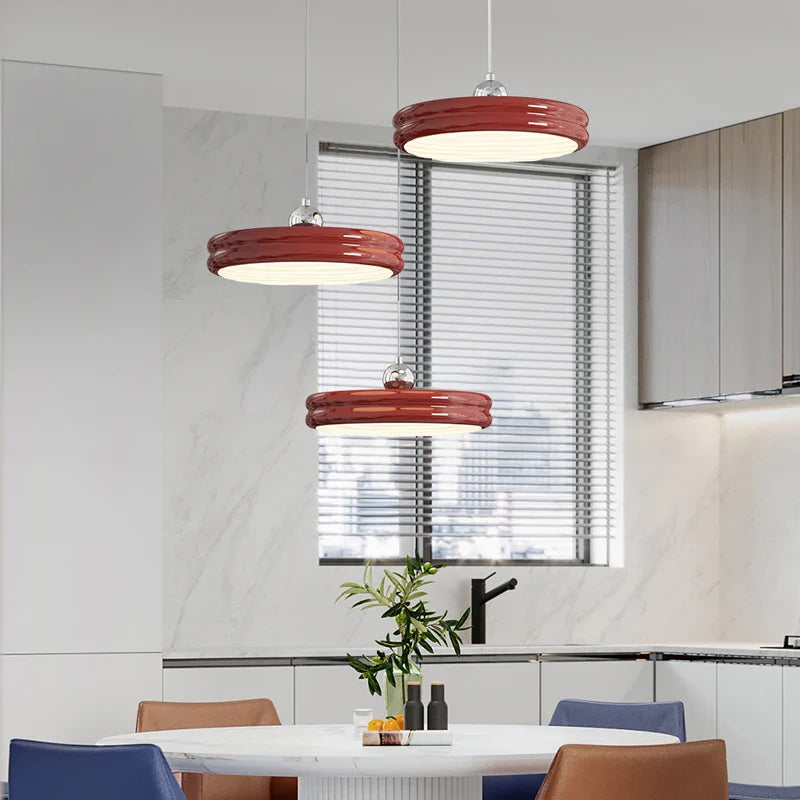 Afralia™ Circular Dimmable Pendant Light Modern Chandelier for Dining Room, Kitchen Island