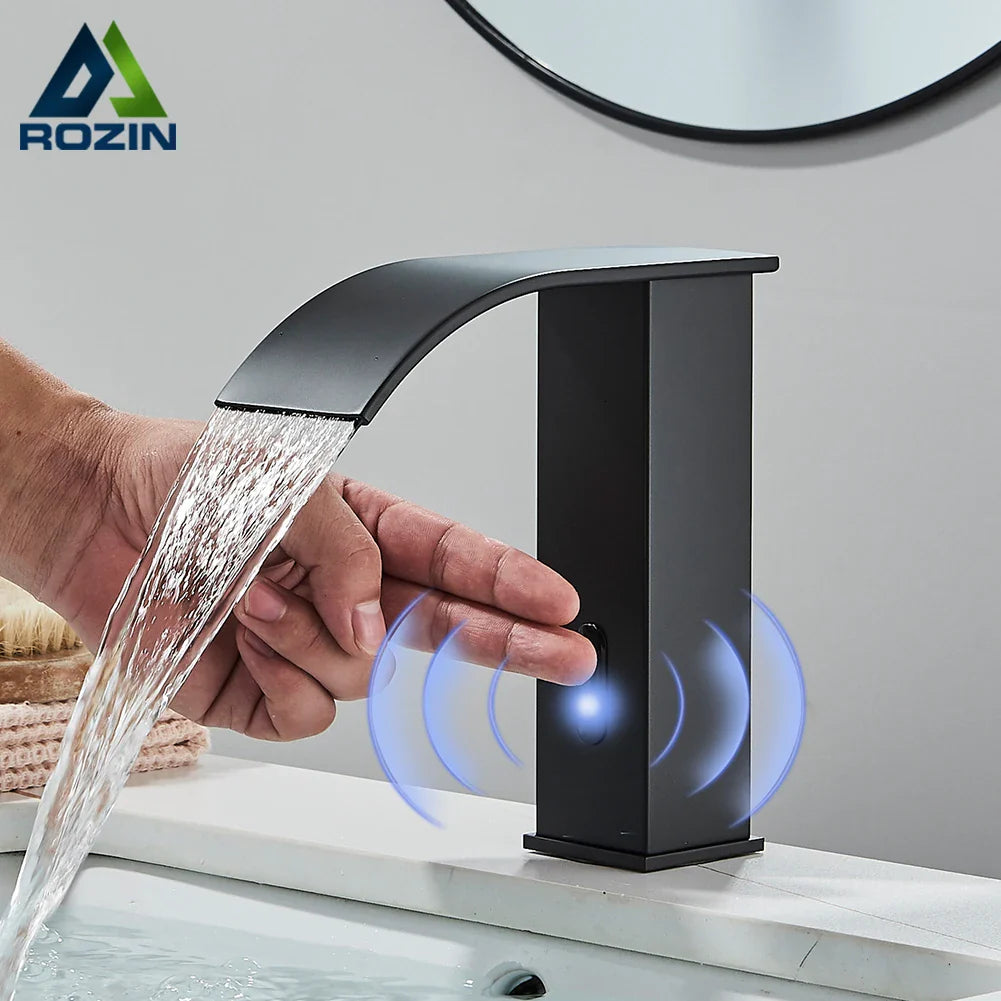 Afralia™ Smart Sensor Waterfall Basin Faucet - Touchless Automatic Mixer Tap