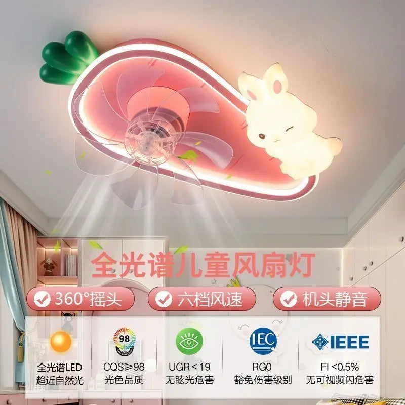 Afralia™ Girls Bedroom 360 Fan Light - 2024 New Design