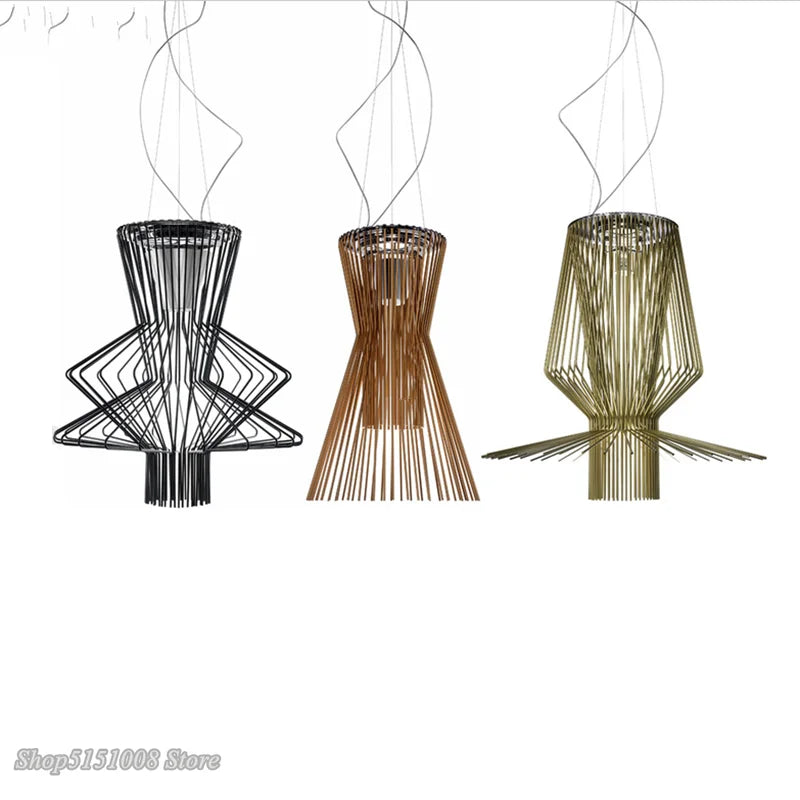 Afralia™ Cage Industrial Pendant Lights LED - Vintage Foscarini Allegro Ritmico Suspension Lamp
