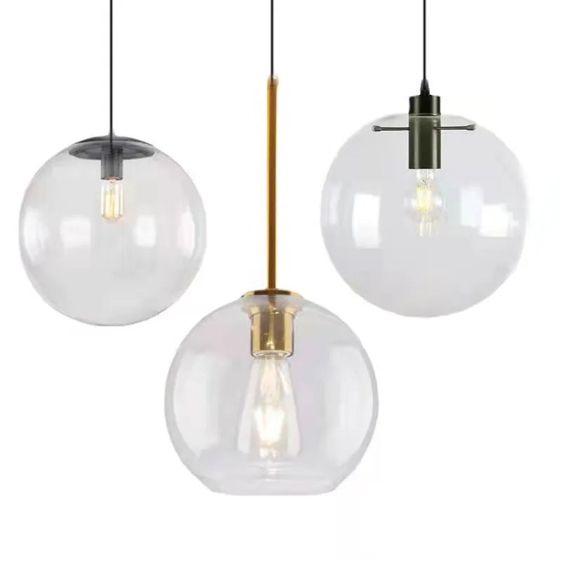 Afralia™ Nordic Glass Pendant Light - Modern Bubble Design - Vintage Industrial Style - E27 Fixture