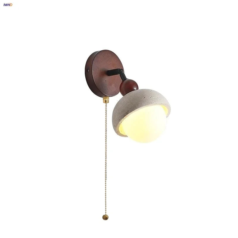 Afralia™ White Glass Wall Lights Rotate Balcony Bedroom Modern Bedside Sconce