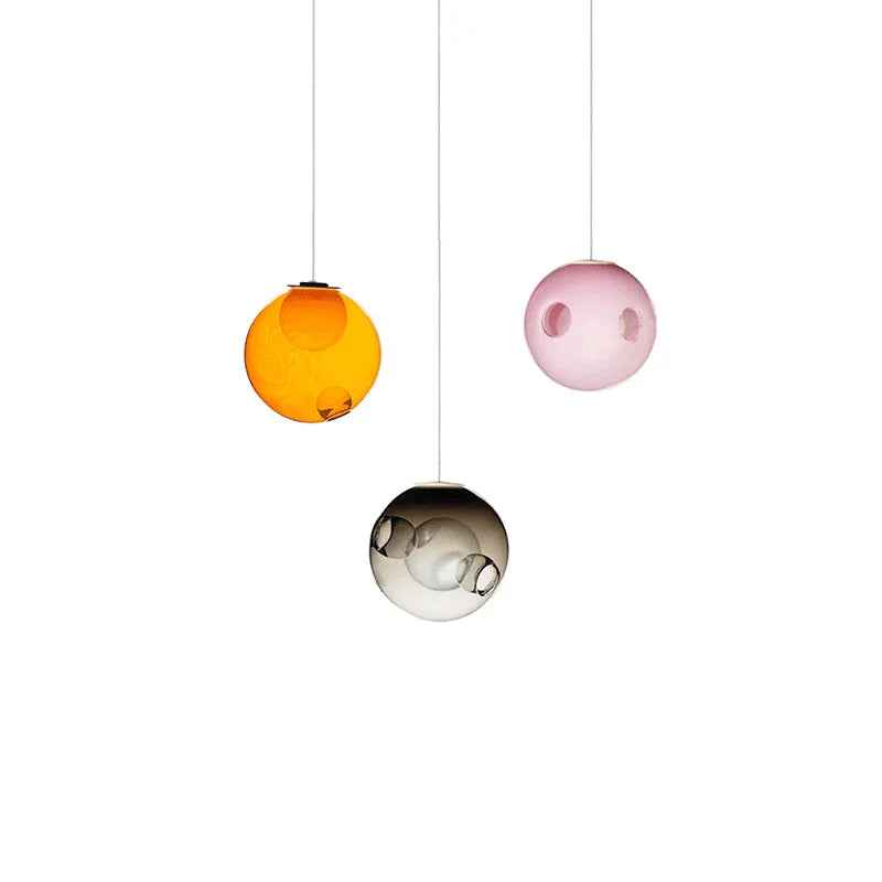 Afralia™ Colorful Glaze Glass Ball Pendant Lights for Business Place & Nursery Decoration