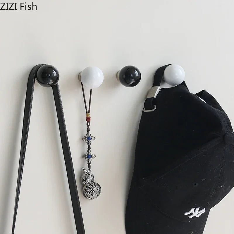 Afralia™ Ceramic Magnetic Wall Hook Clothing Rack