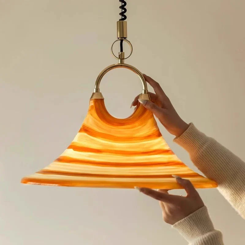 Afralia™ Liftable Trumpet Chandelier: Minimalist LED Pendant Lamp for Dining Room & Bedroom