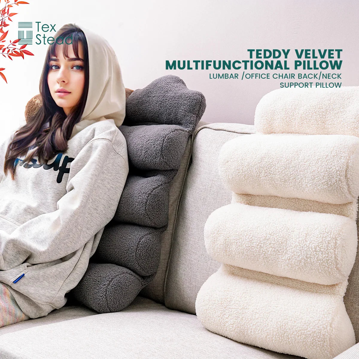 Afralia™ Lumbar Support Pillow - Adjustable Back Support for Office Chair