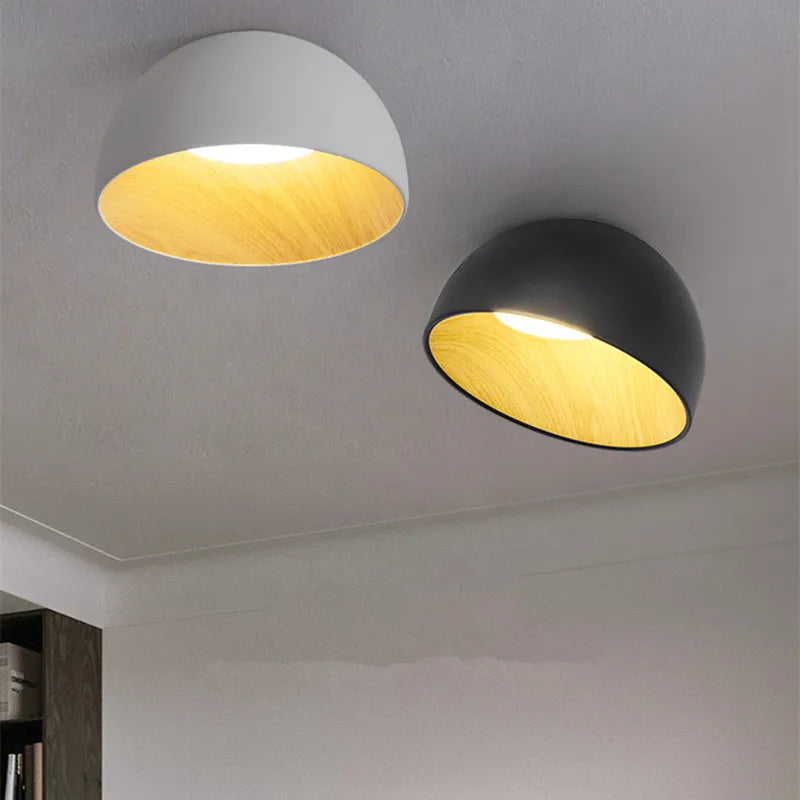 Afralia™ Wood Grain Ceiling Light - Designer Fixture for Study Room