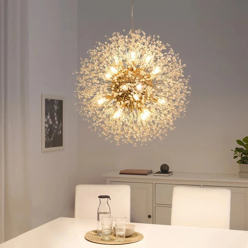 Afralia™ Dandelion Art Crystal Chandelier: Nordic Modern Luxury for Living Room & Restaurant