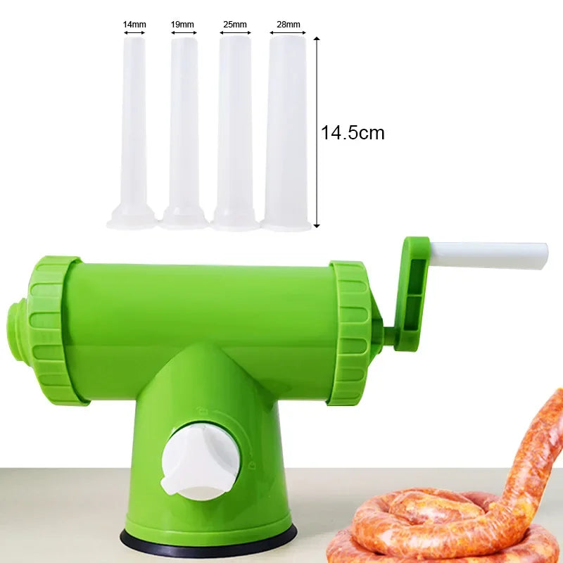 Afralia™ 2lbs Plastic Sausage Maker with 4 Funnel Tubes - Meat Filler Tool