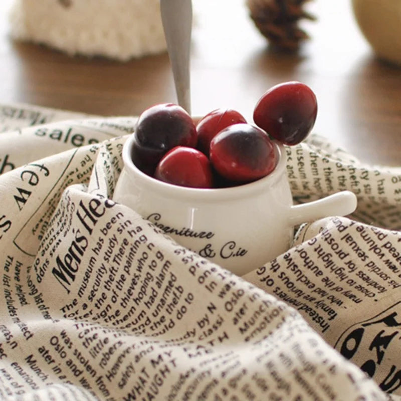 Afralia™ English Newspaper Style Photography Props Backdrops Placemat Tablecloth Tea Towel Mats