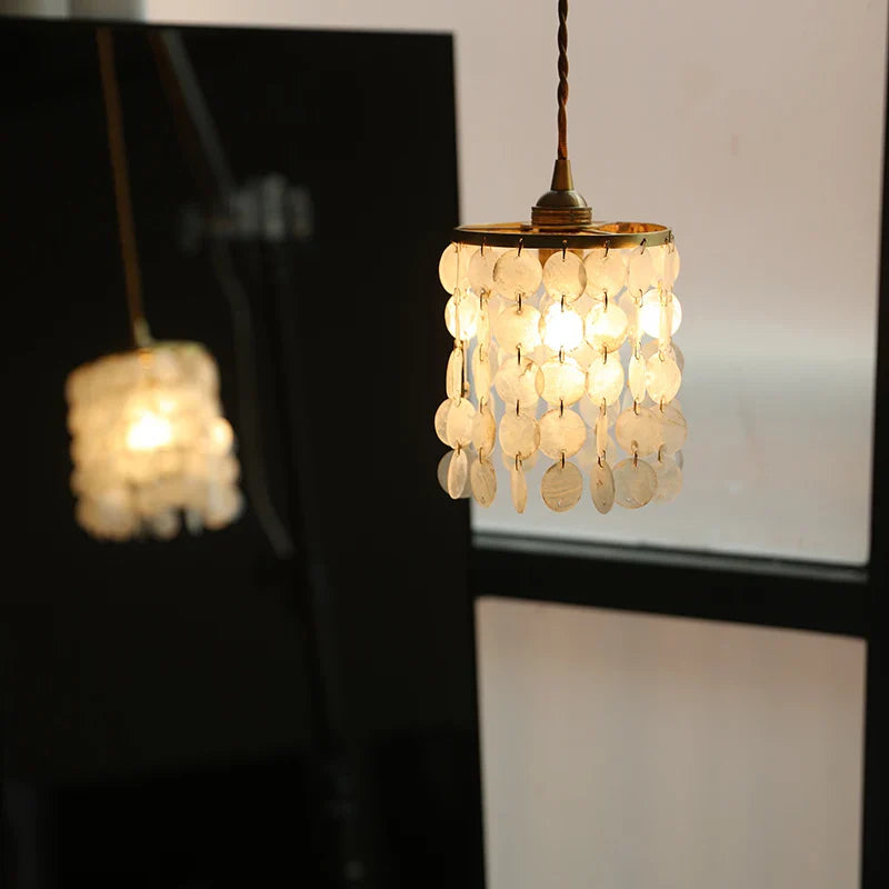 Afralia™ Shell LED Pendant Light - Modern Nordic Copper Hanging Lamp