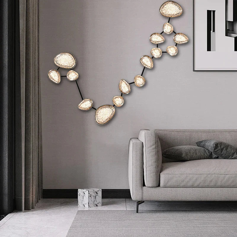 Afralia™ Modern Luxury LED Wall Sconce Dimmable Ceiling Light Large Designer