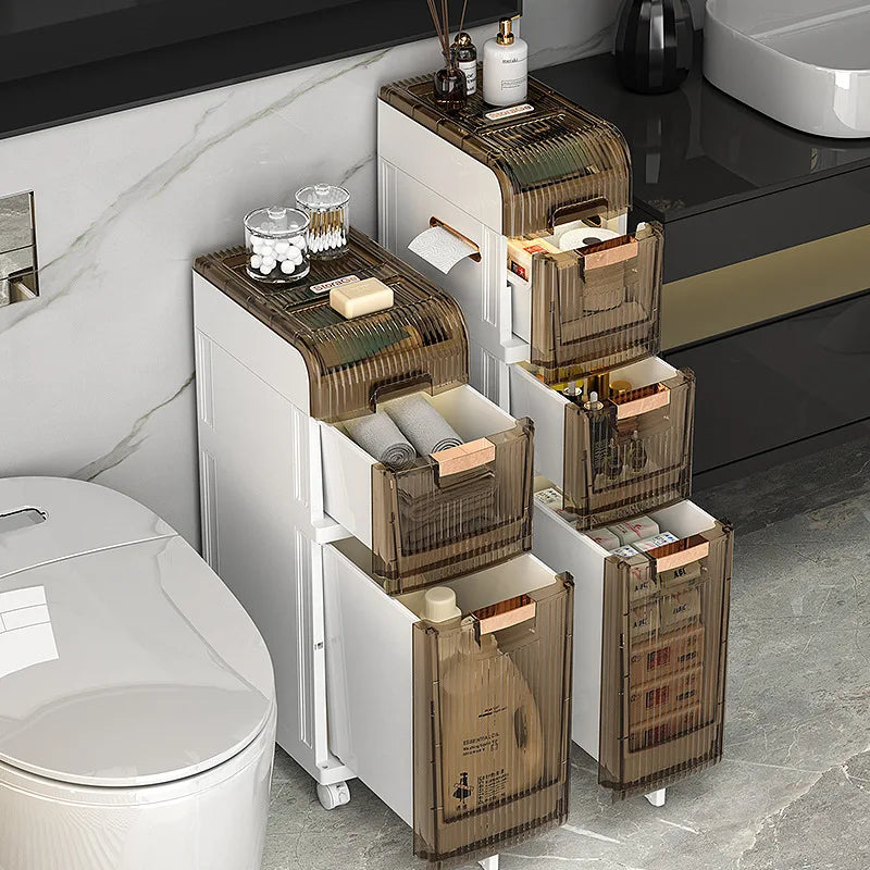 Afralia™ Crevice Storage Rack Multi-Layer Drawer Organizer for Bathroom, Kitchen, and Car