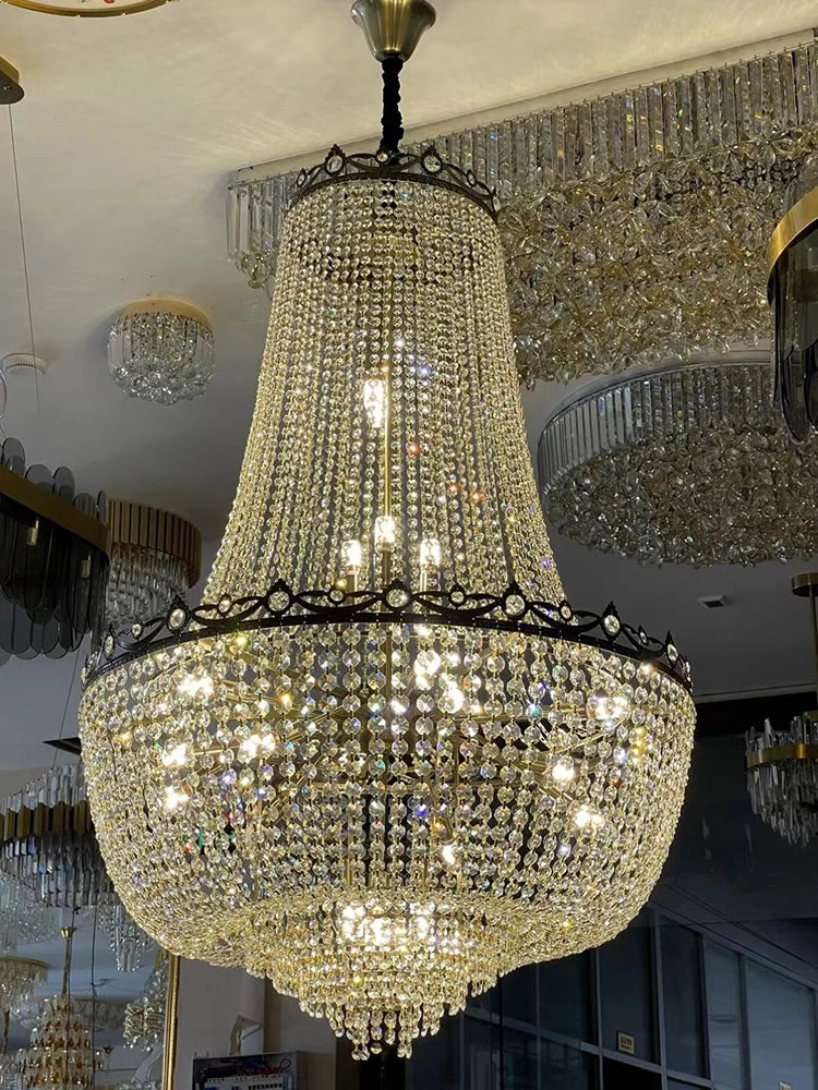 Afralia™ Crystal LED Chandelier for Living & Dining Room Luxury
