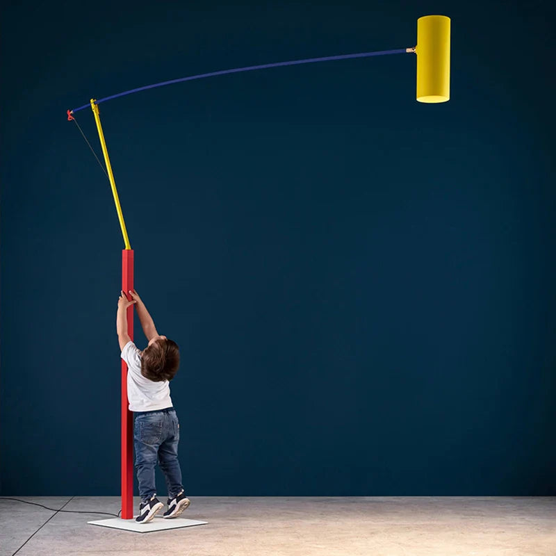 Afralia™ Rainbow Metal Floor Lamp - Height Adjustable, Rotating Joint for Bedroom and Children's Room