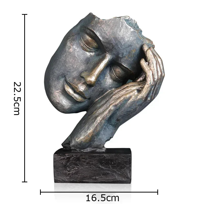 Afralia™ Creative Thinker Modern Sculpture Decor Ornament for Desk and Room Aesthetics