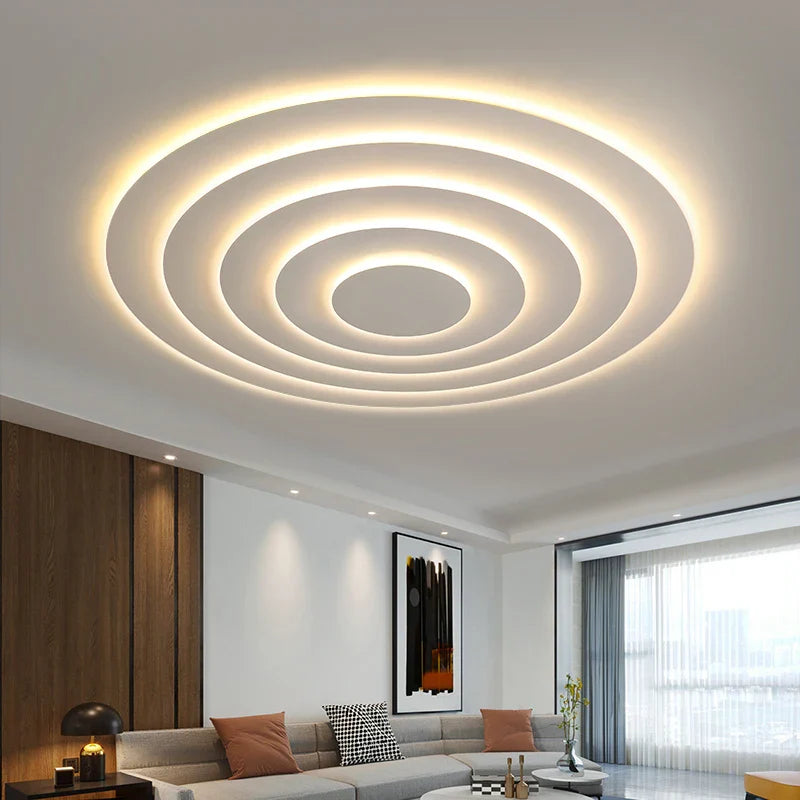 Afralia™ Nordic Corrugated Bedroom Chandelier Modern Flush Mount Ceiling Light