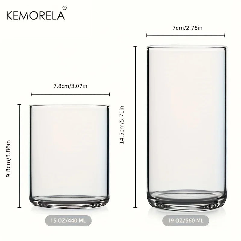 Afralia™ BPA-Free Borosilicate Drinking Glasses Set - Set of 6/4 | Heat Resistant and Dishwasher Safe