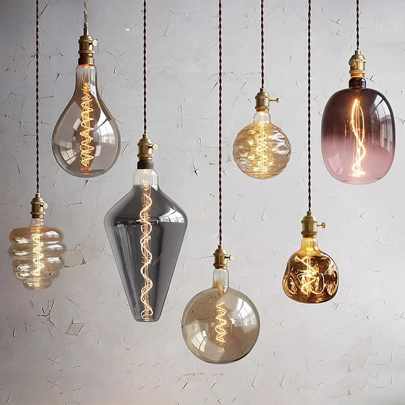 Afralia™ Retro Glass Pendant Lamp for Modern Dining Room, Bar & Bedroom