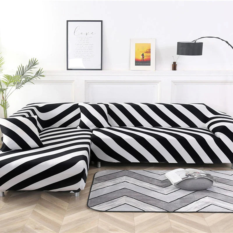 Afralia™ Stretch Sofa Cover Slipcover Protector for Couches, Printed Design, 3 Seater