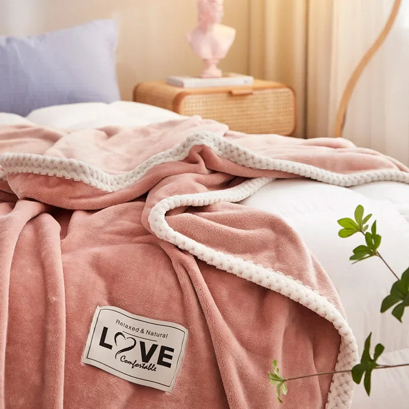 Afralia™ Milk Velvet Plush Blanket: Soft & Cozy Winter Bedding