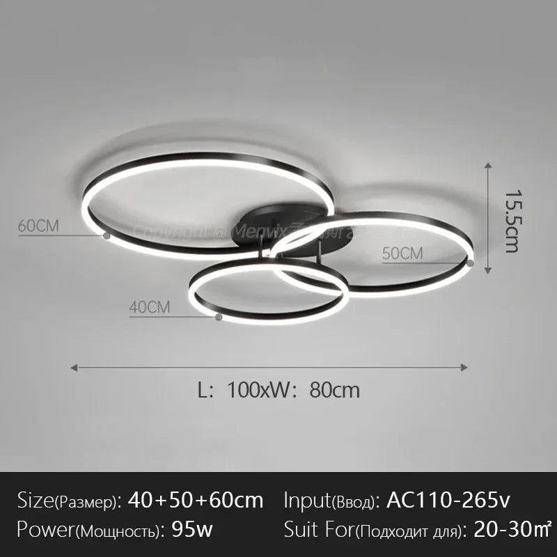 Afralia™ LED Chandelier Modern Style Ceiling Lamp Bedroom Dining Room Light