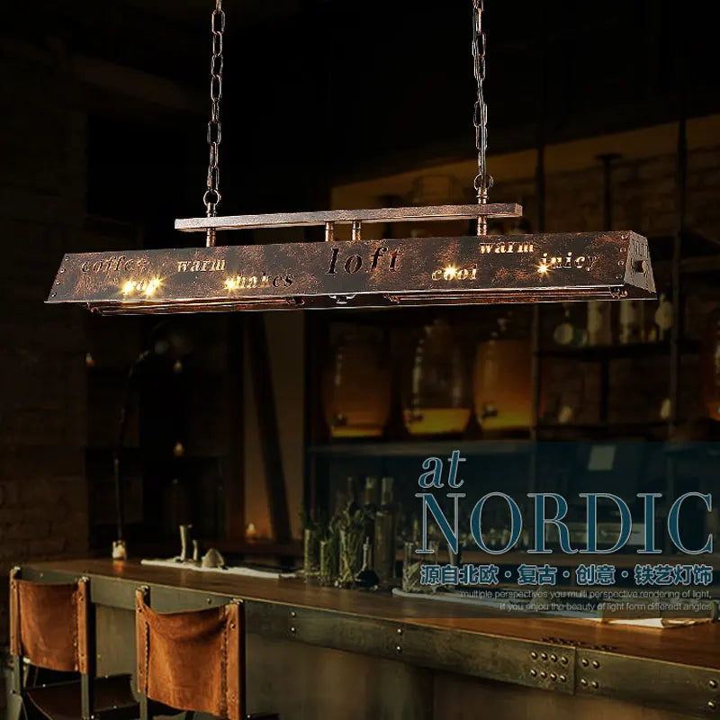 Afralia™ Vintage Industrial Chandelier for Restaurant Bar, Loft Retro American Pendant Lamp