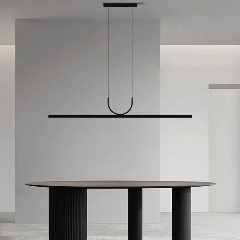 Afralia™ LED Black Ceiling Chandelier for Dining Room Kitchen Island - Modern Home Decor Lighting