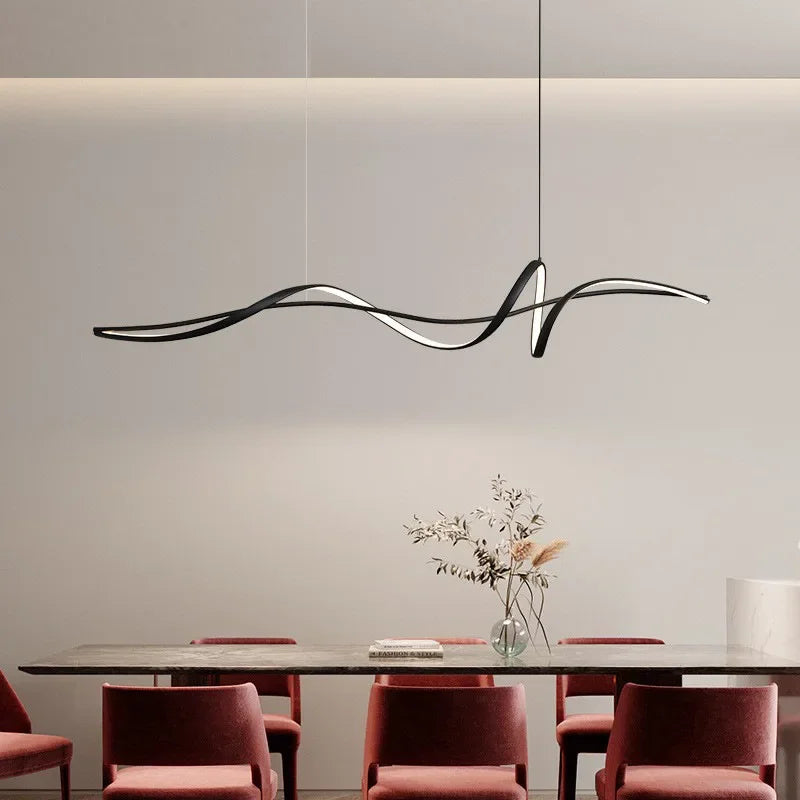 Afralia™ Modern LED Pendant Lamp - Stylish Ceiling Chandelier for Living and Dining Room