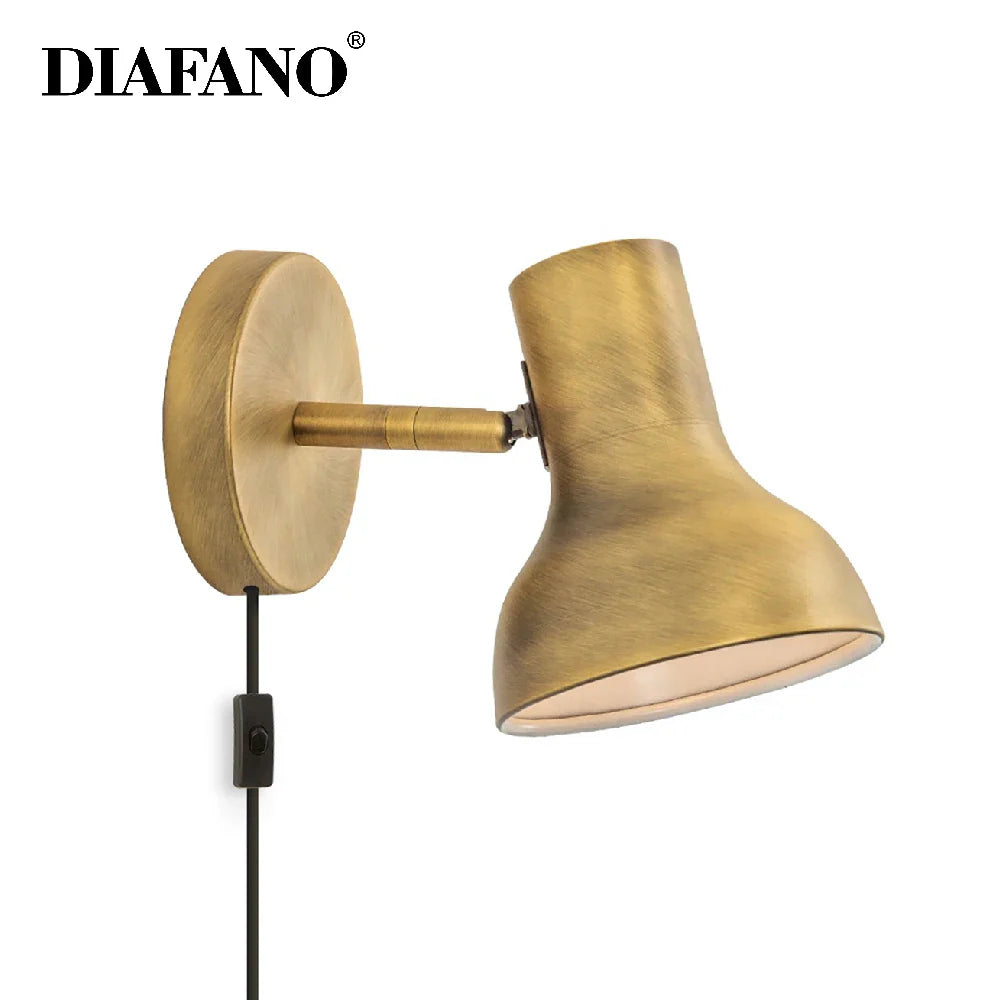 Afralia™ Gold Iron Vintage Wall Lamp, Modern American Style, LED Mirror Light E27