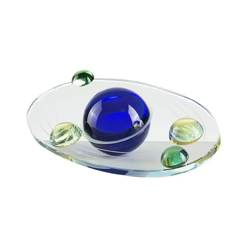 Afralia™ Crystal Planet Star Geometric Glass Ball Decor for Home Themeoffsetof