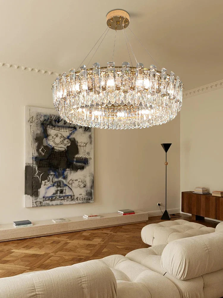Afralia™ Nordic Crystal LED Dimmable Ceiling Pendant Lights for Luxury Home Decor