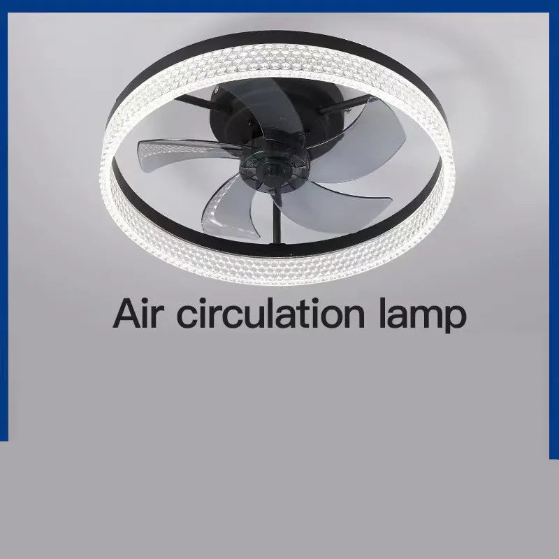 Afralia™ Modern Ceiling Fan LED Lights Tri-Color Energy Saving for Living Room, Bedroom.IsDBNullining Room