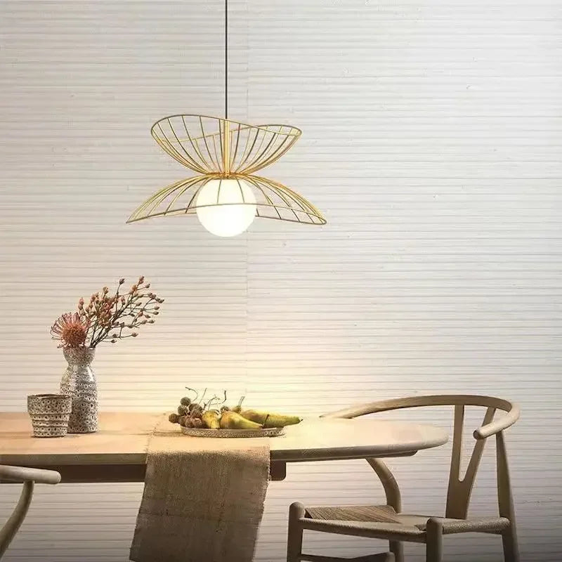 Afralia™ Modern Straw Hat Chandelier for Lighting Decor and Luster Fixtures