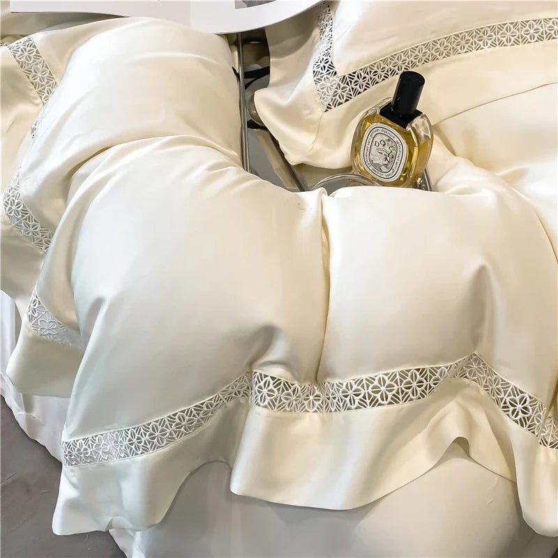 Afralia™ Eucalyptus Fiber Lace Bedding Set for Soft, Silky & Cool Skin-friendly Comfort